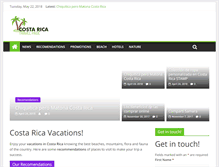 Tablet Screenshot of costaricatravelpage.com